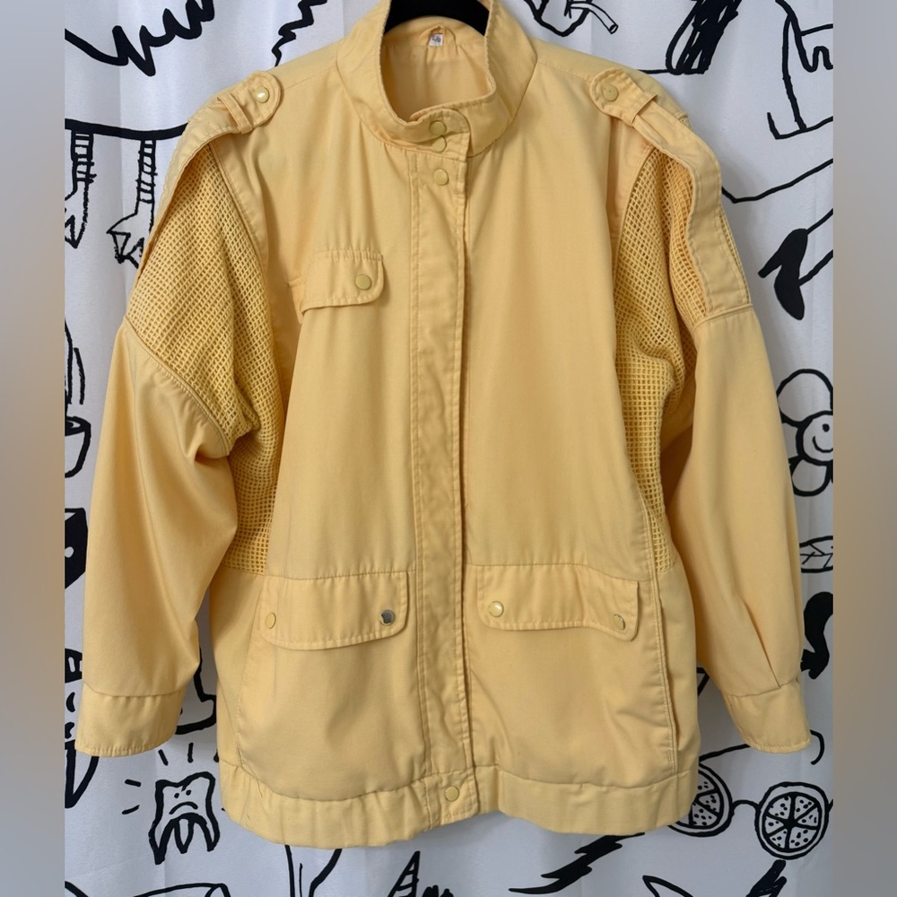 Vintage Yellow Bomber Jacket - Collection Elegante - division of Thunder Bay